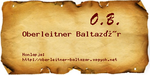Oberleitner Baltazár névjegykártya